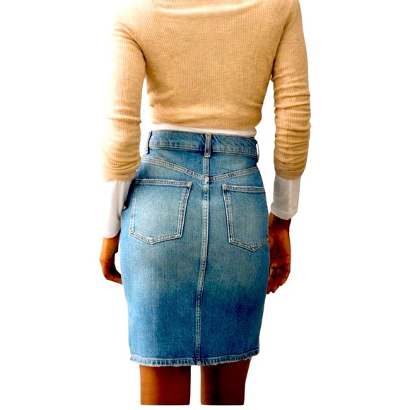 Pilcro Slim Denim Skirt Size 10 - Picture 3 of 8